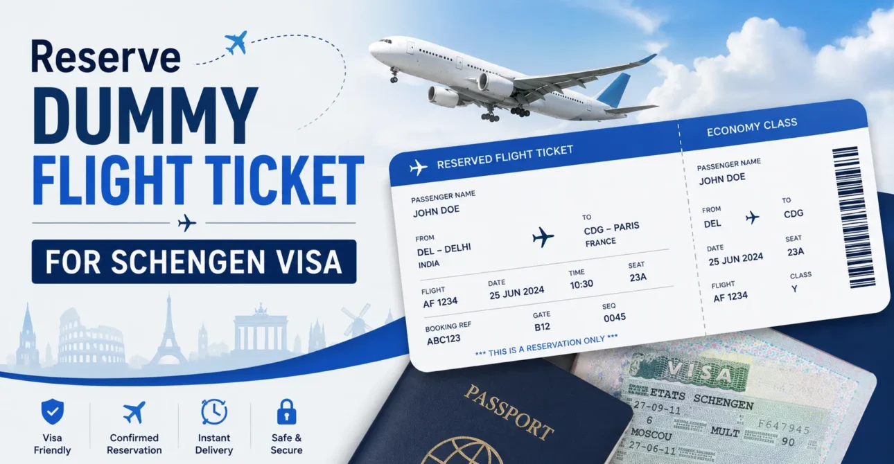 Reserve Dummy Flight Ticket for Schengen Visa